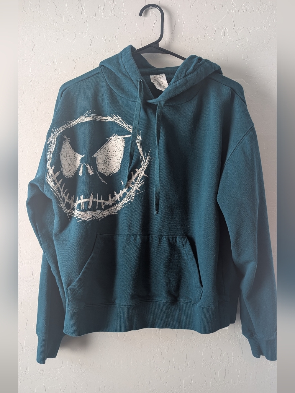 Disney Emerald Jack Skellington Adult Hoodie Size M